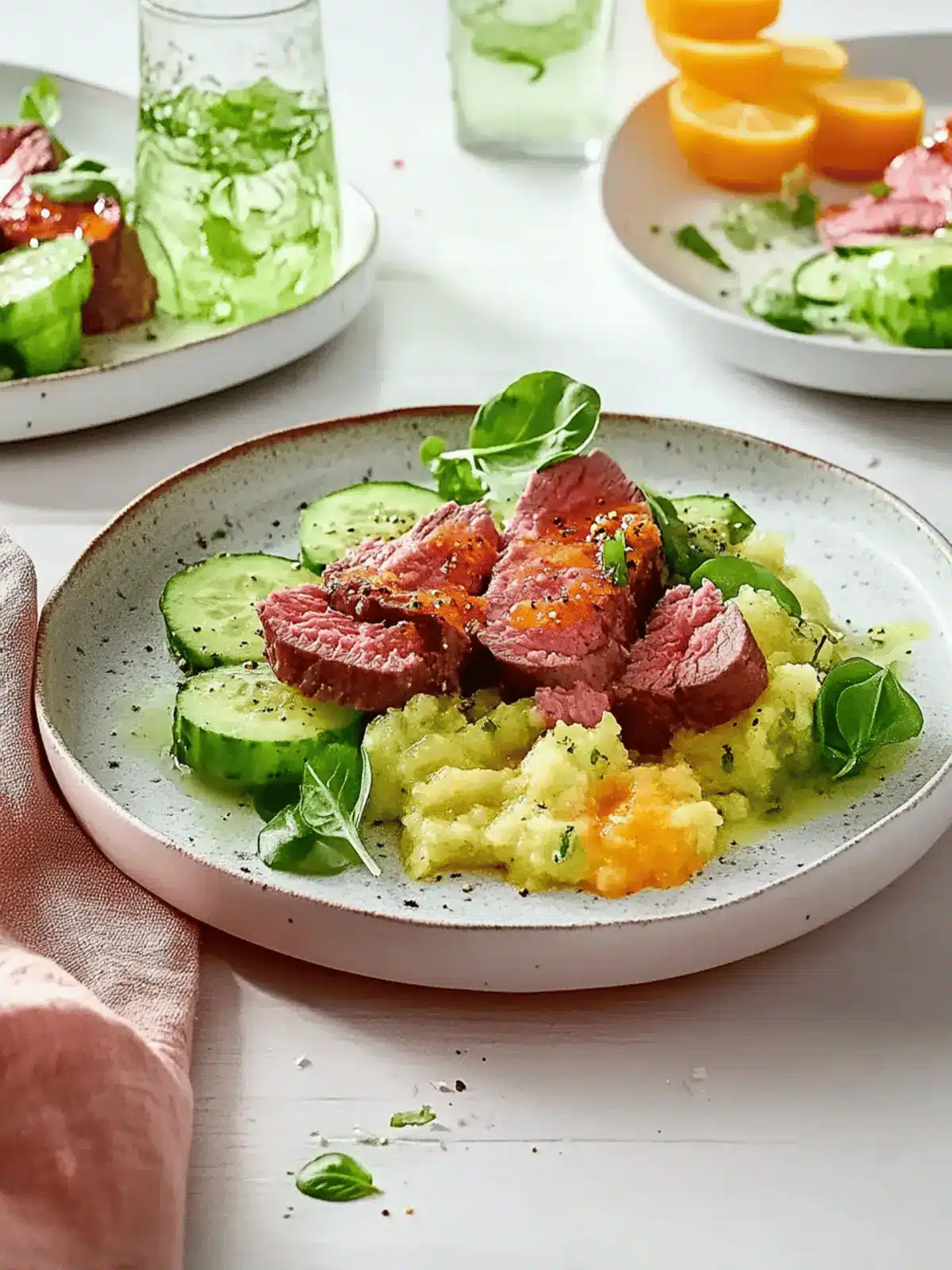 Kartoffel-Bohnen-Püree zu mediterranen Lammlachsen