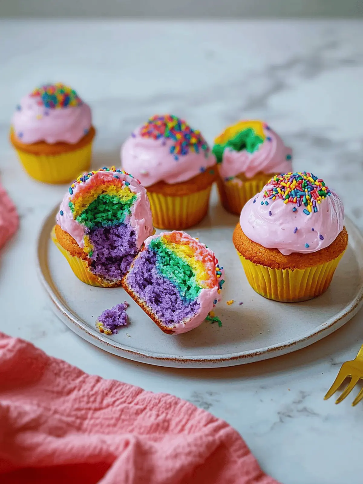 Regenbogen Muffins bringen Kinderaugen zum Leuchten 5 Regenbogen Muffins bringen Kinderaugen zum Leuchten