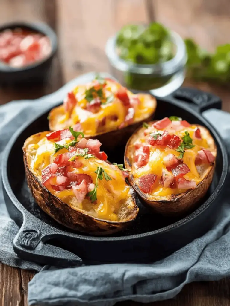 Überbackene Kartoffeln mit Speck und Käse