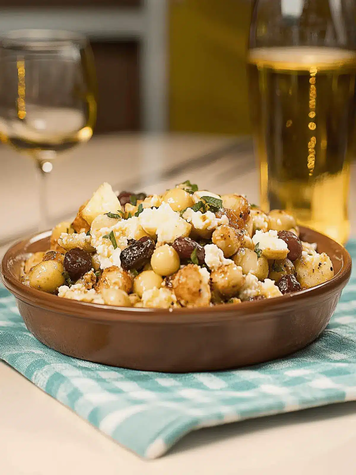 Kichererbsensalat mit getrockneten Tomaten und Feta 3 Chickpea salad with dried tomatoes and feta