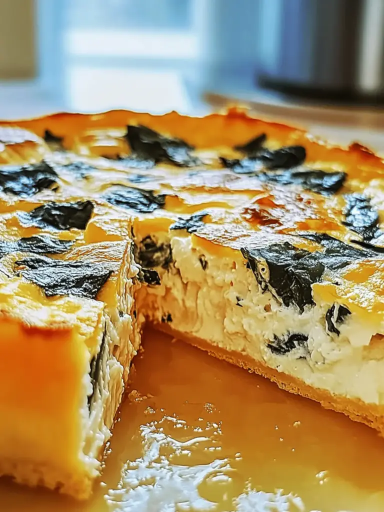 Hüttenkäse Spinat Quiche ohne Boden