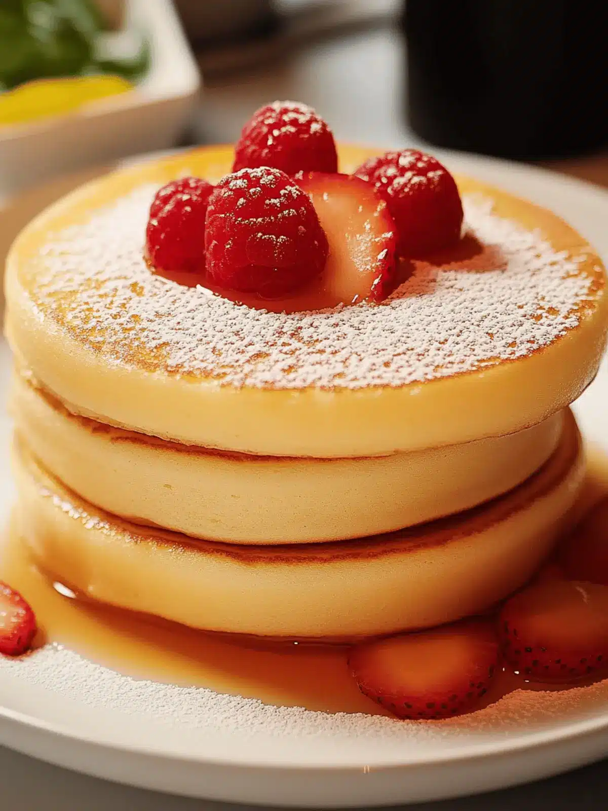 Fluffige japanische Soufflé-Pfannkuchen