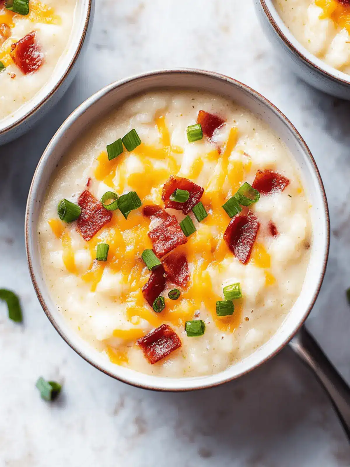 Vollständig beladene Kartoffelsuppe für jeden Geschmack 4 Vollständig beladene Kartoffelsuppe