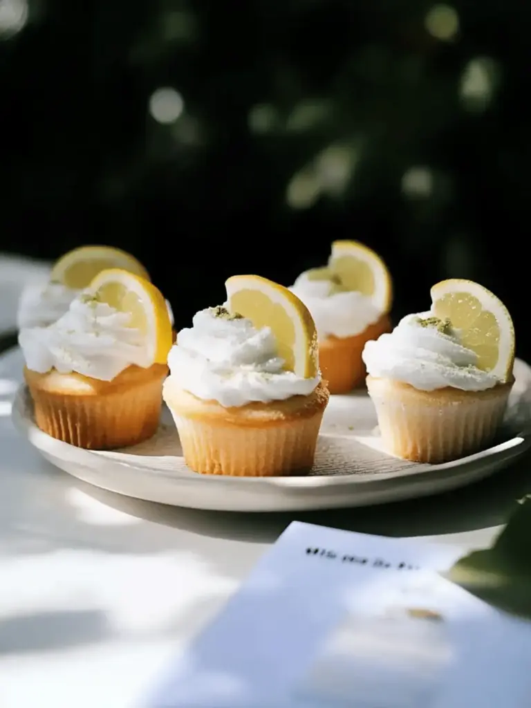 Vegane Zitronen-Cupcakes mit Weißer Schokoladen-Buttercreme