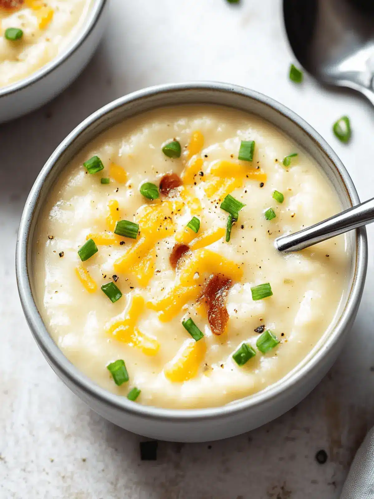 Vollständig beladene Kartoffelsuppe für kreative Köche 5 Vollständig beladene Kartoffelsuppe