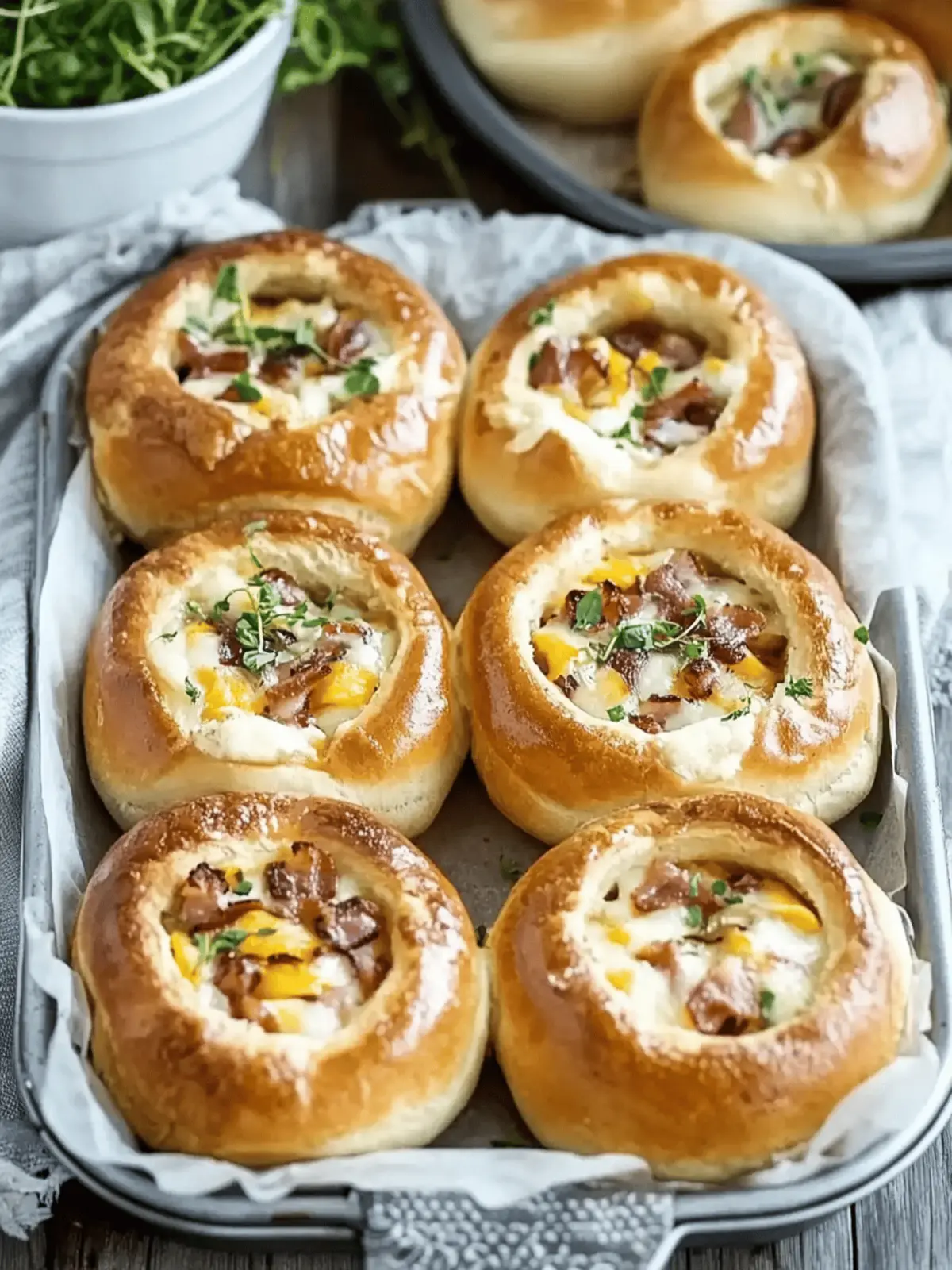 Frühstücksbrötchen mit Käse und Schinken für Genießer 4 Frühstücksbrötchen mit Käse und Schinken