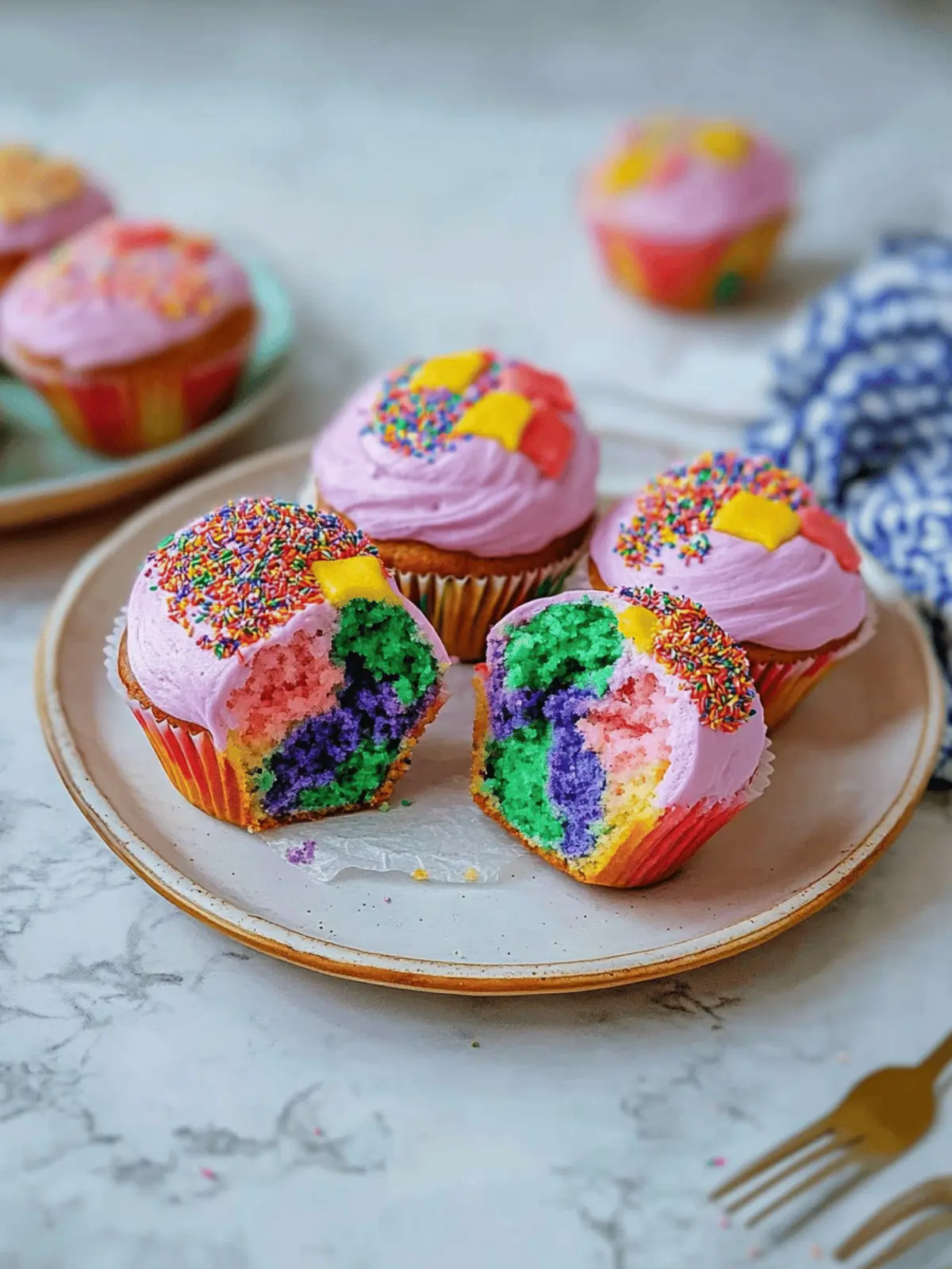 Regenbogen Muffins bringen Kinderaugen zum Leuchten 4 Regenbogen Muffins bringen Kinderaugen zum Leuchten