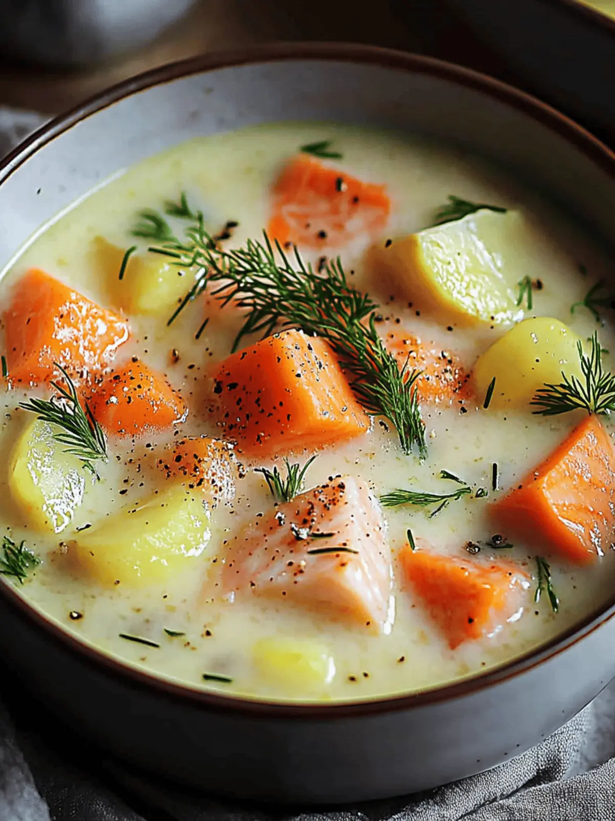 Finnische Lachssuppe (Lohikeitto)