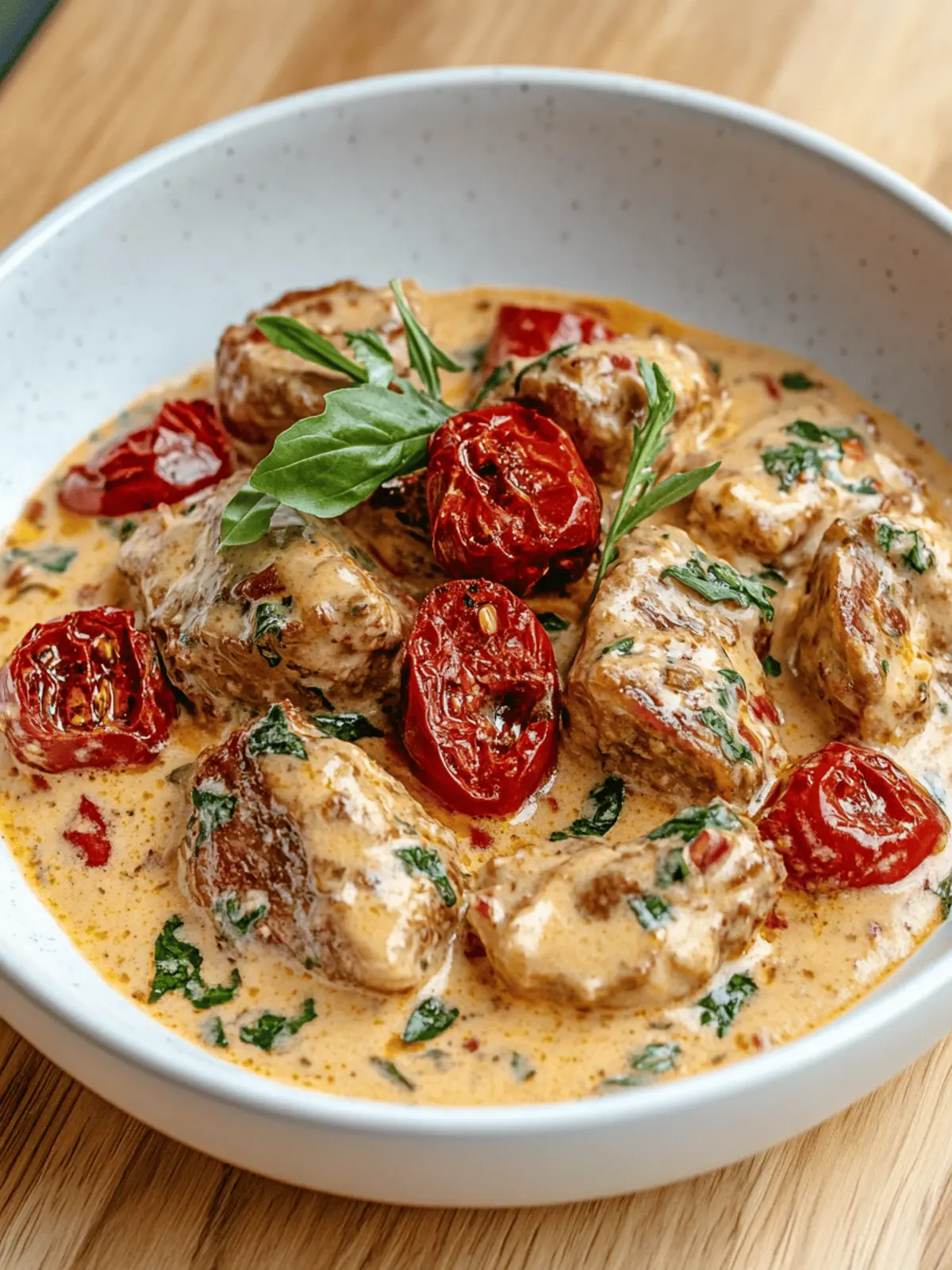 Heirate mich Tofu - cremig, vegan und glutenfrei 3 Heirate mich Tofu - vegan & glutenfrei (Tofu in Tomaten-Sahne-Sauce)