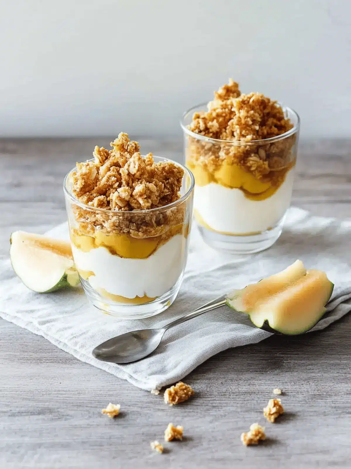 Apfel-Crumble im Glas für gemütliche Herbstabende 3 Apfel-Crumble im Glas