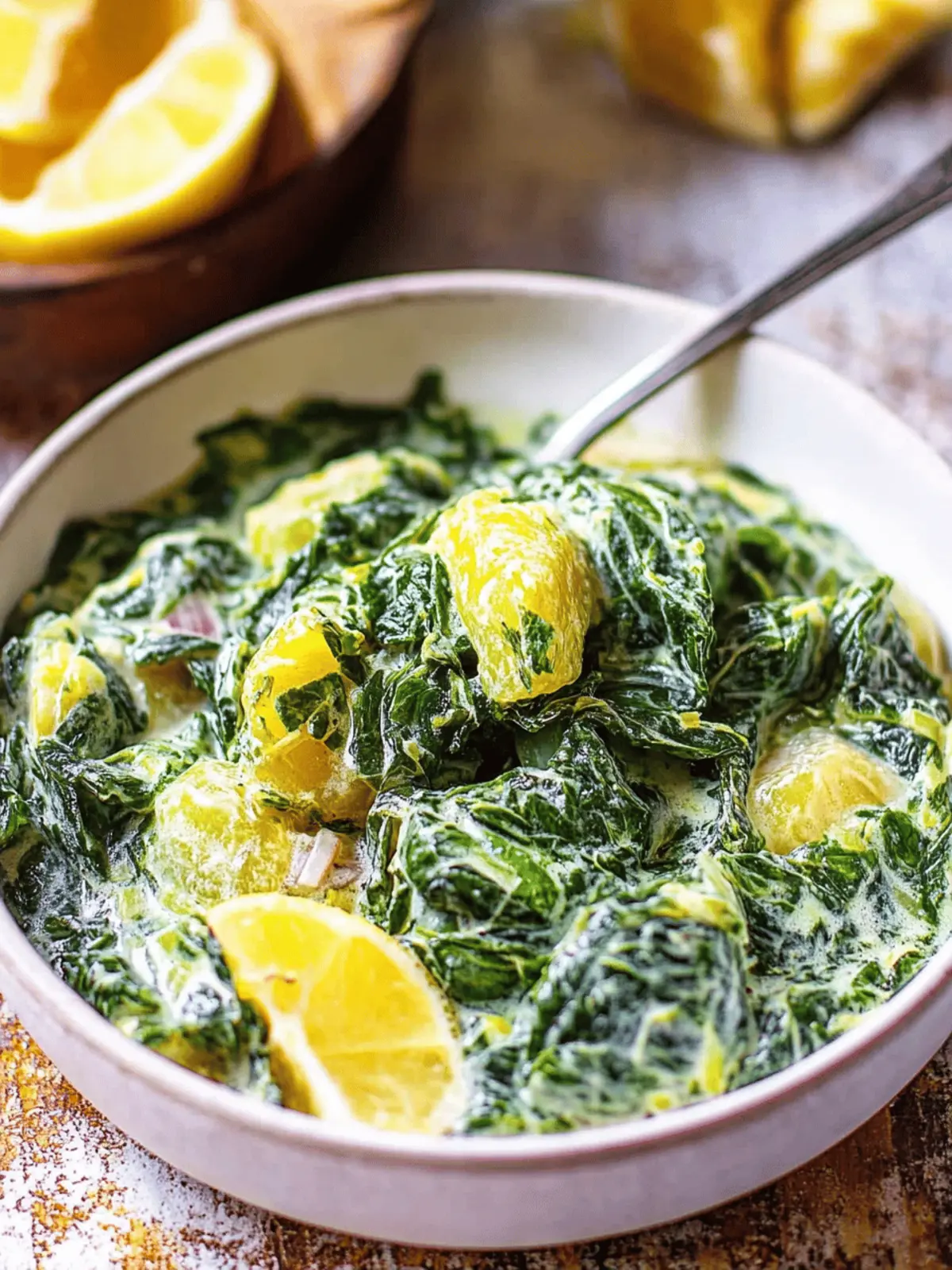 Gesunde Sahne-Spinat mit Kokosnuss und Curry 4 Gesunde Sahne-Spinat