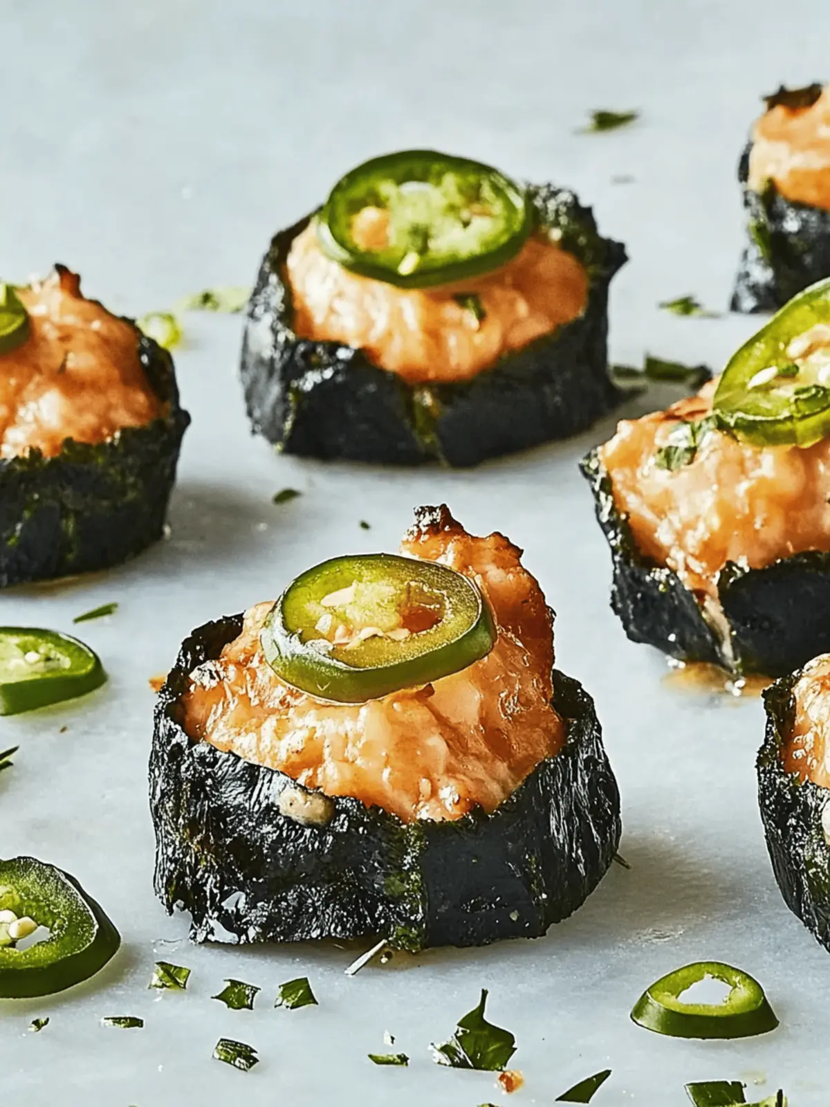 Gebackene Lachs Sushi Tassen