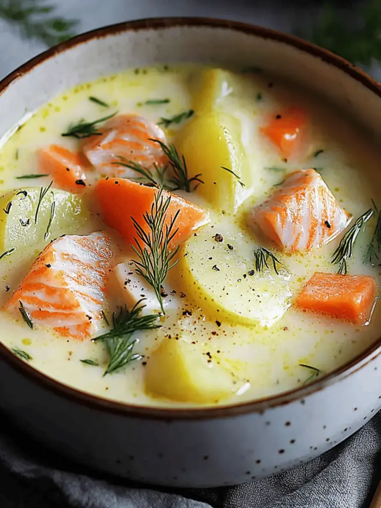 Finnische Lachssuppe (Lohikeitto)