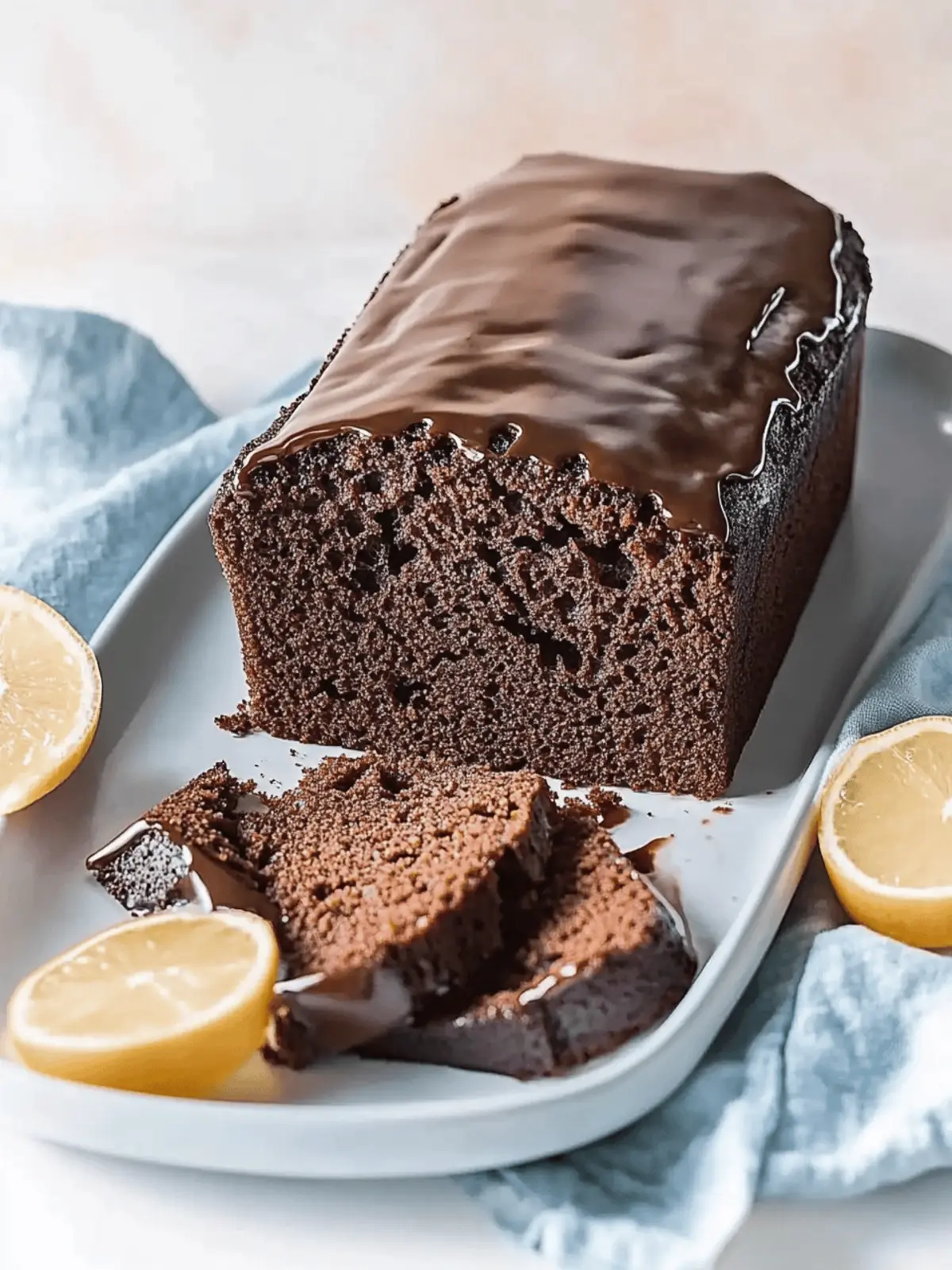 Juicy chocolate cake from the loaf pan