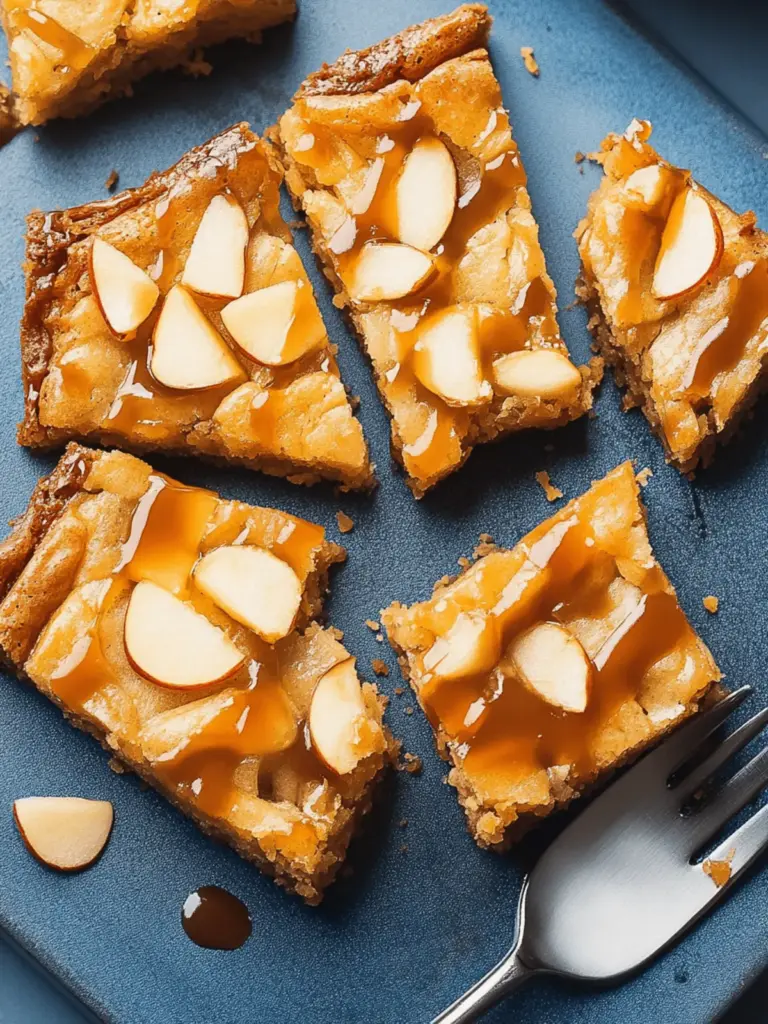 Apfel Blondies mit Karamell