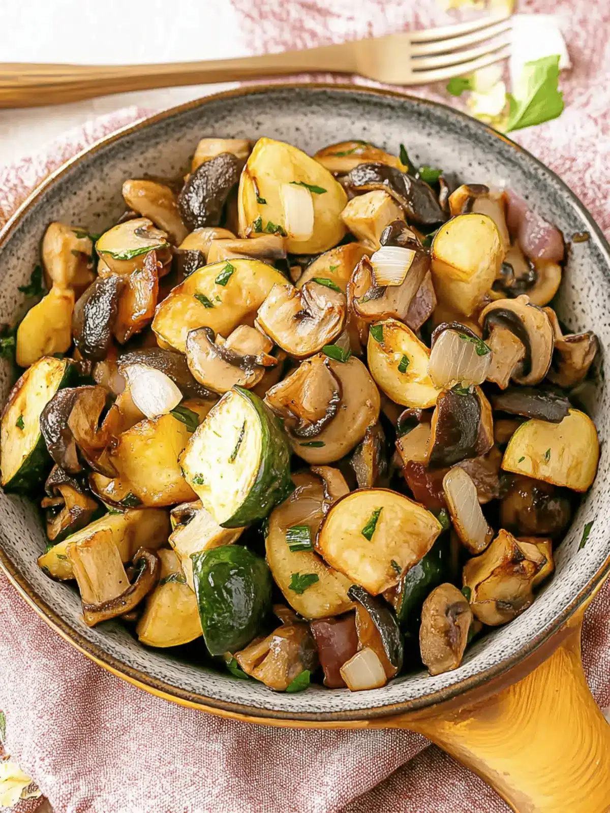Würzige Pilz-Zucchini-Pfanne für ein schnelles Abendessen 3 Würzige Pilz-Zucchini-Pfanne