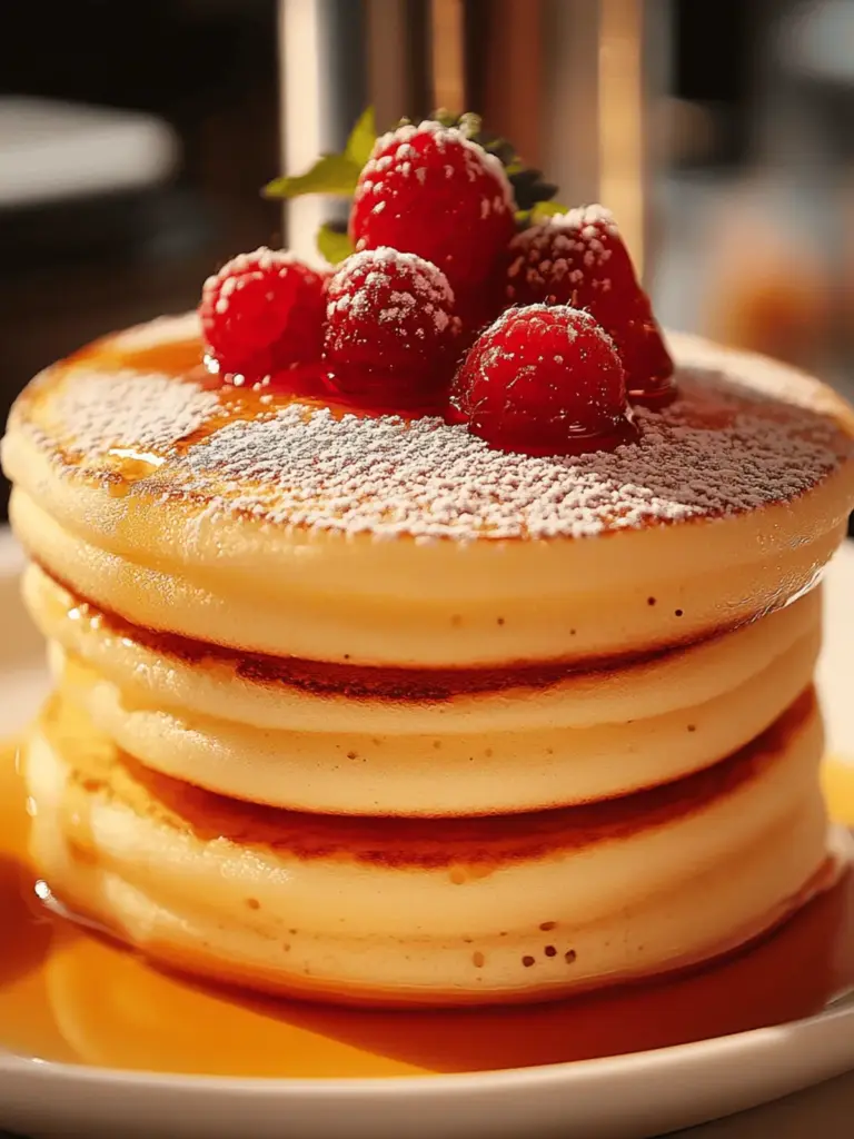 Fluffige japanische Soufflé-Pfannkuchen