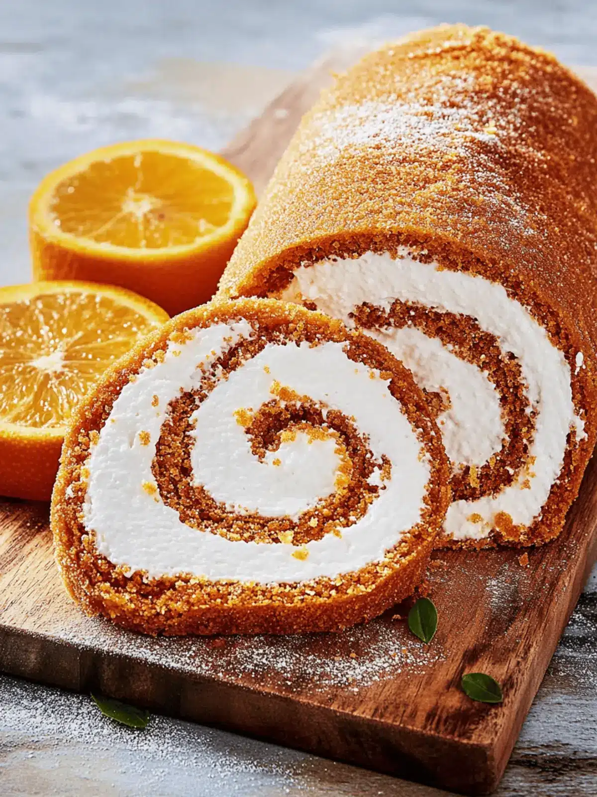 Kürbisrolle mit cremiger Füllung für den Herbst 3 Kürbisrolle