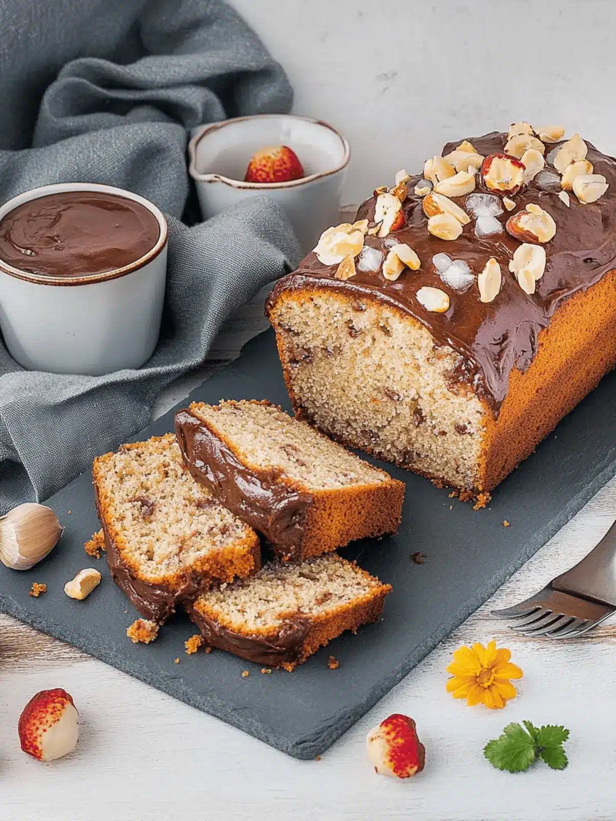 Vegan Nusskuchen: Einfach & super saftig 2 Vegan Nut Cake: simple & super moist