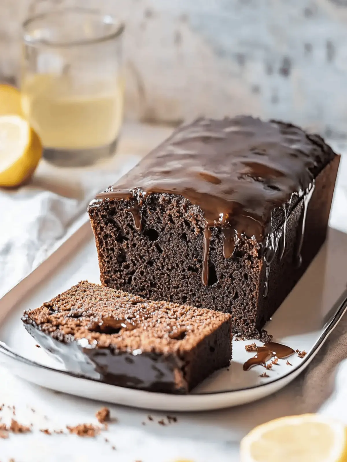 Juicy chocolate cake from the loaf pan