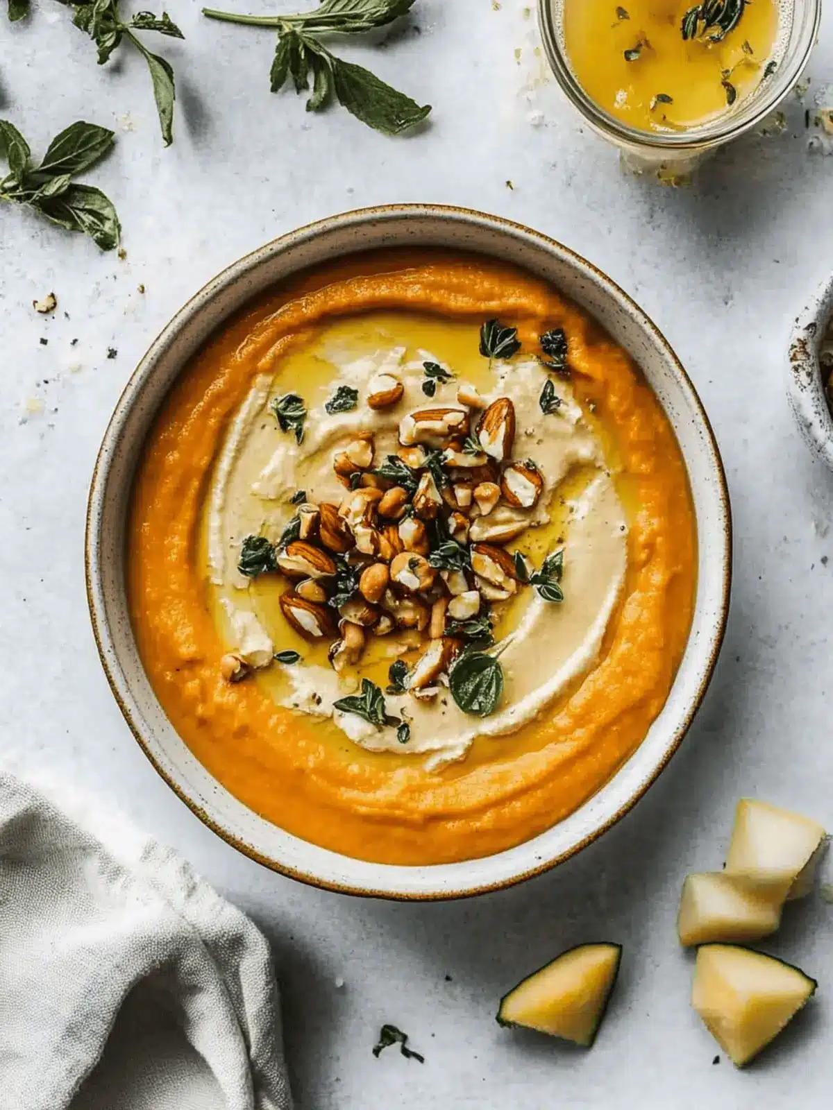 Kürbis Schlagsahne Feta Dip schnell zubereitet 5 Kürbis Schlagsahne Feta Dip