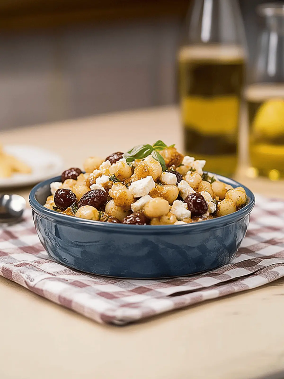 Kichererbsensalat mit getrockneten Tomaten und Feta 4 Chickpea salad with dried tomatoes and feta