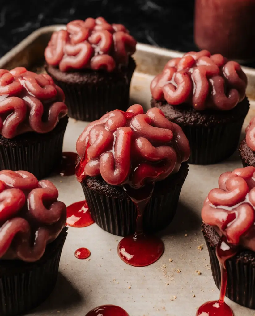 Halloween Gehirn Kuchen für schaurigen Genuss