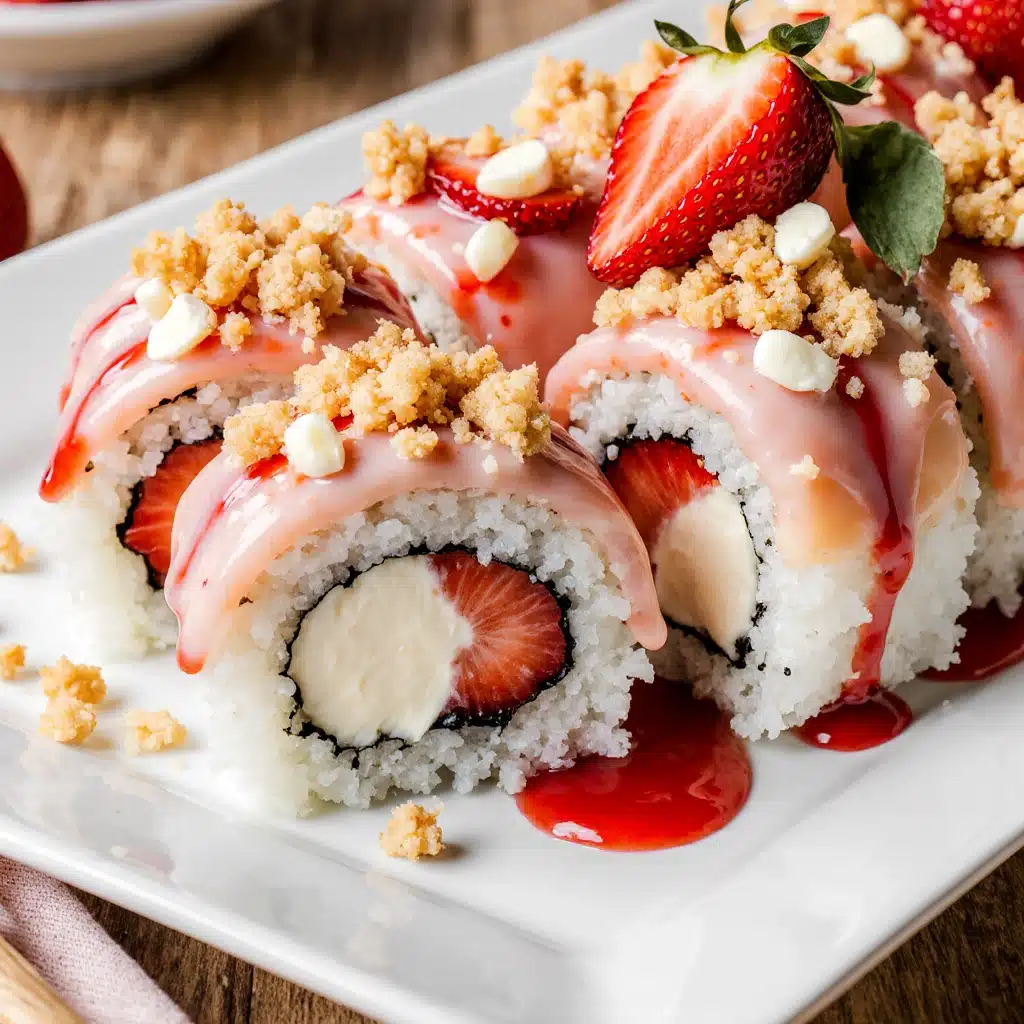 Erdbeer-Shortcake-Sushi-Roll-Dessert für jede Party