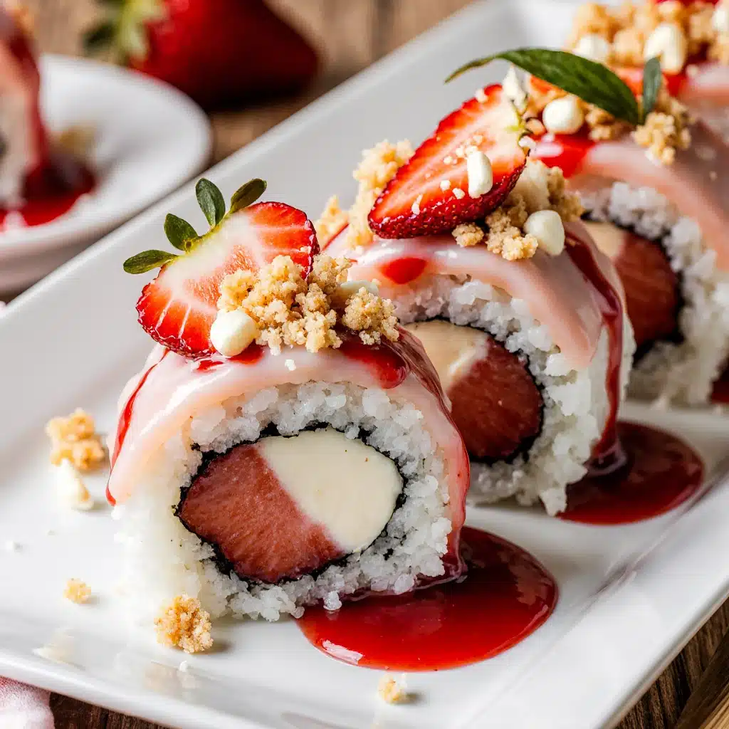Erdbeer-Shortcake-Sushi-Roll-Dessert für jede Party