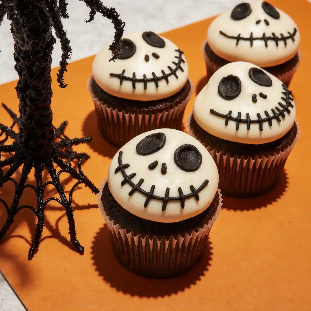 Gruselige Halloween Totenkopf Muffins für Halloween Spaß