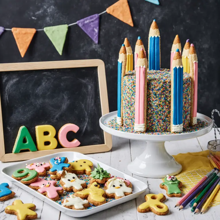 Rück-zur-Schule-Kuchen mit Bleistiftkeksen genussvoll backen