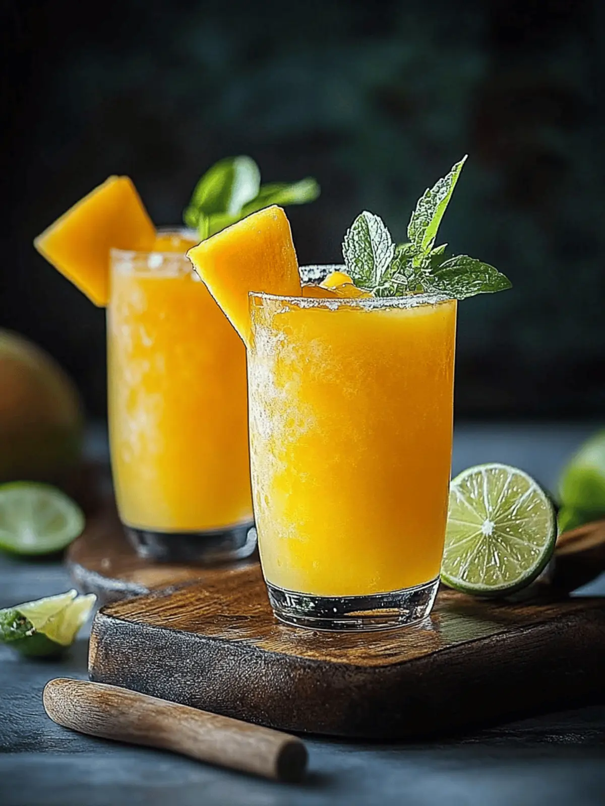 Mango Limetten Cocktail alkoholfrei für den Sommer 4 Mango Limetten Cocktail alkoholfrei