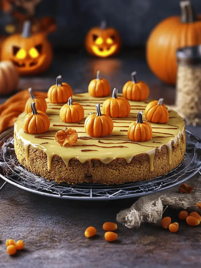 Saftiger Halloween-Kürbiskuchen