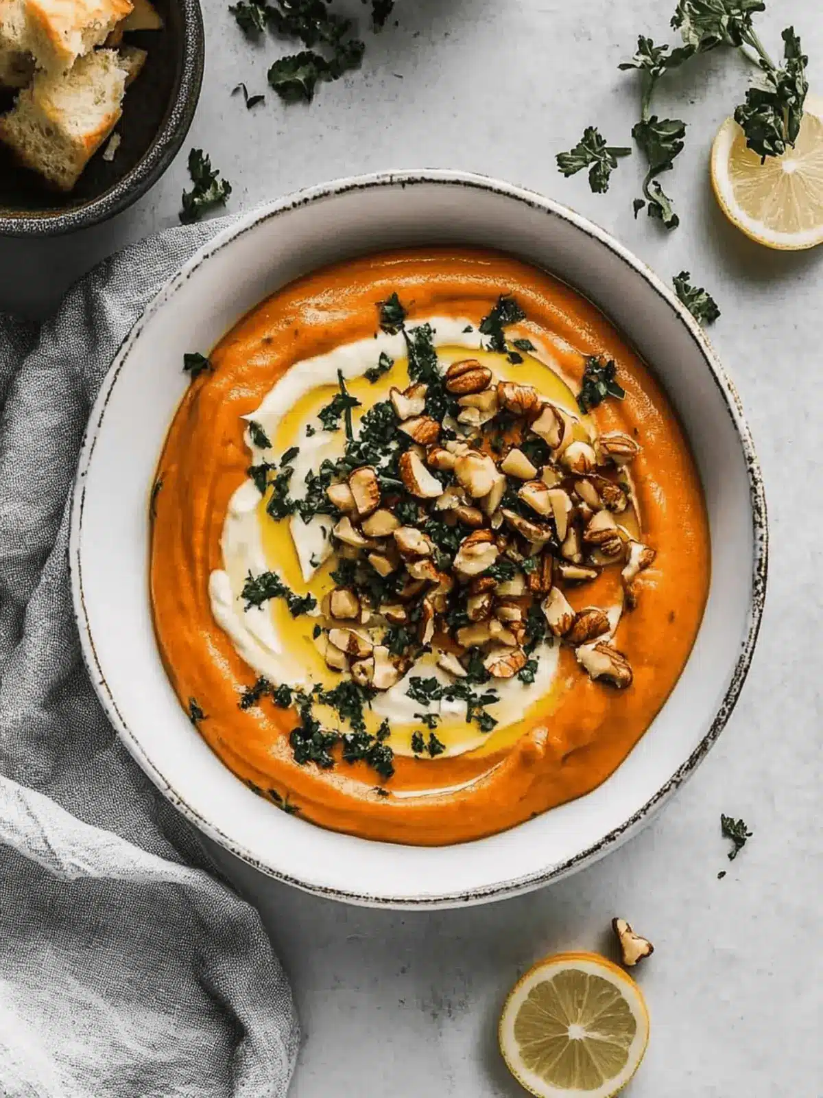 Kürbis Schlagsahne Feta Dip schnell zubereitet 4 Kürbis Schlagsahne Feta Dip