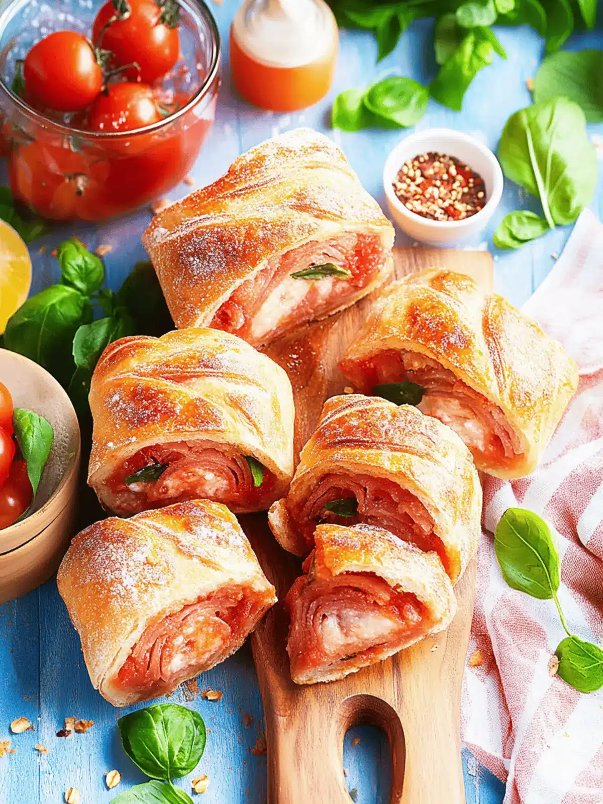 Gefüllte Pizzarolle – Der perfekte Snack für Zuhause 3 Gefüllte Pizzarolle