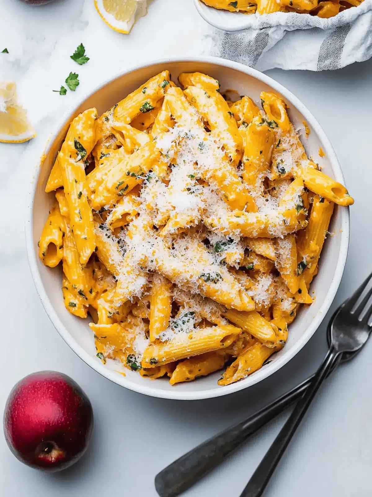 Pasta mit Kürbis: Cremiger Genuss für den Herbst 2 Pasta mit Kürbis