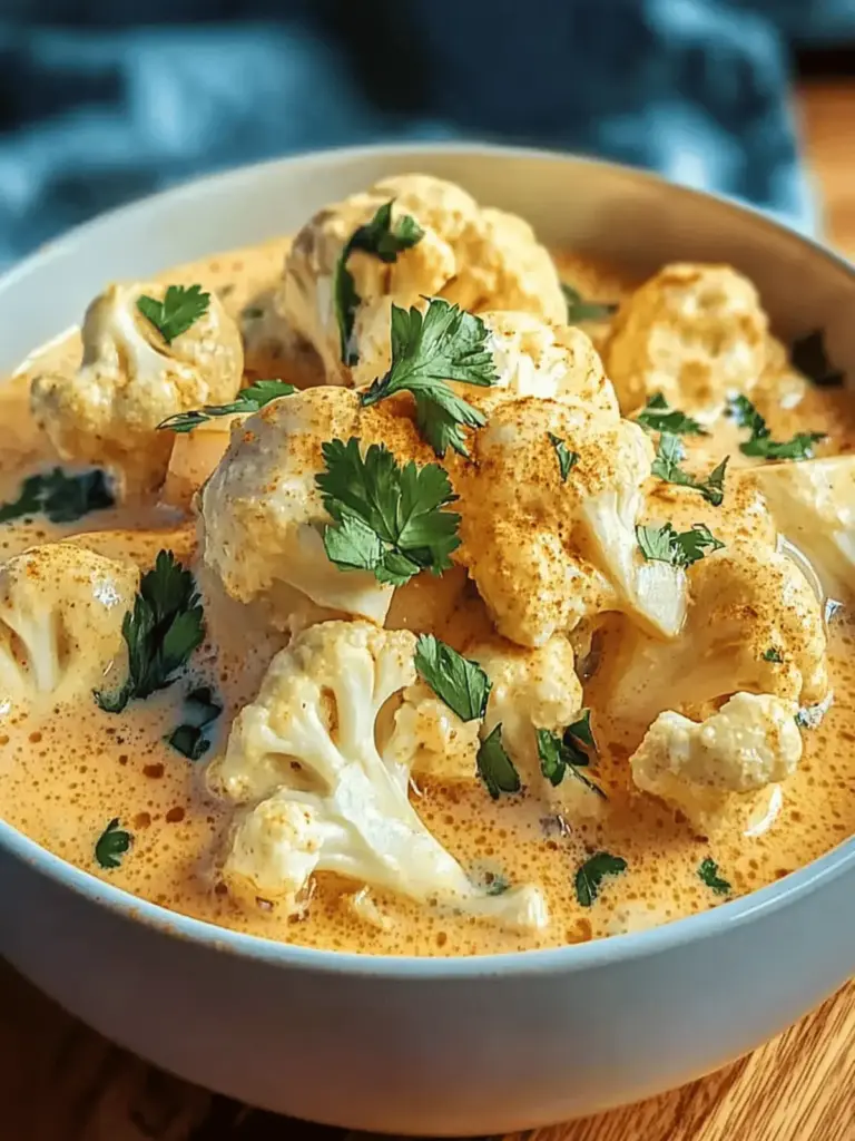 Creamy cauliflower curry from the oven