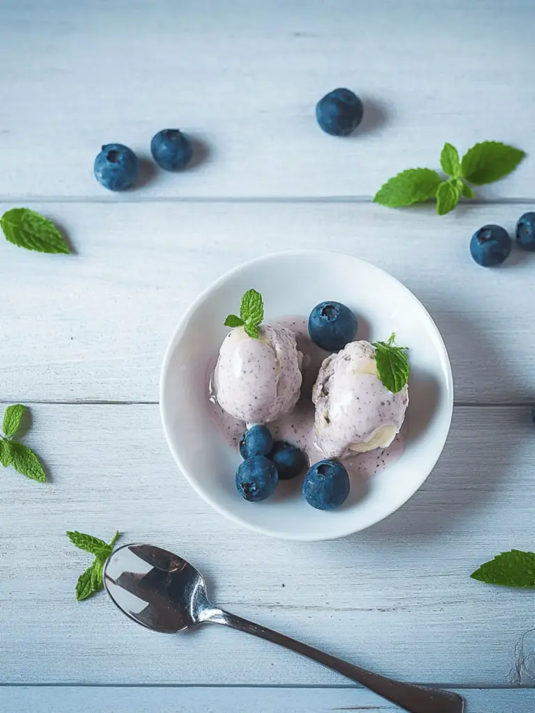 Schnelles Bananen-Blaubeer-Eis