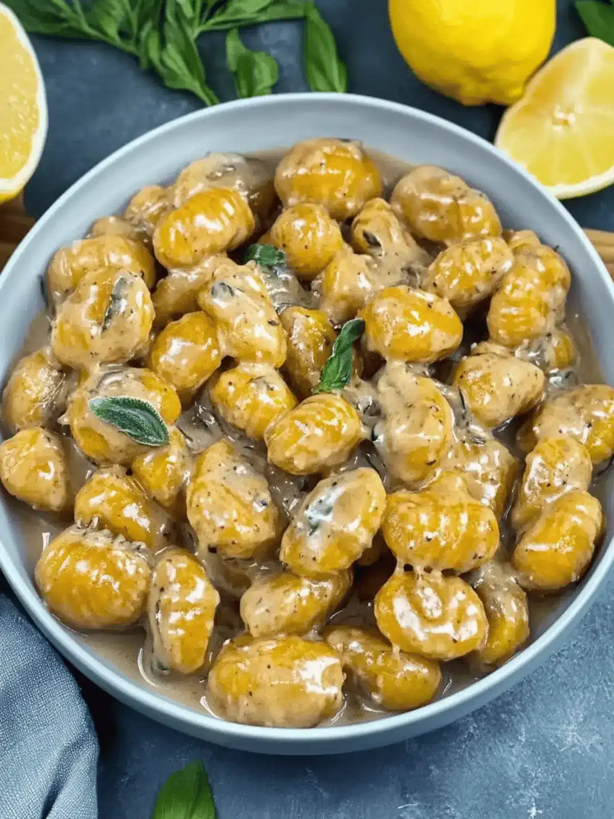 Cremige Gnocchi mit Pilzen und Speck