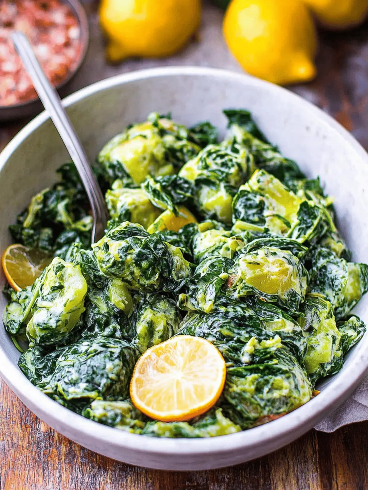 Gesunde Sahne-Spinat mit Kokosnuss und Curry 5 Gesunde Sahne-Spinat