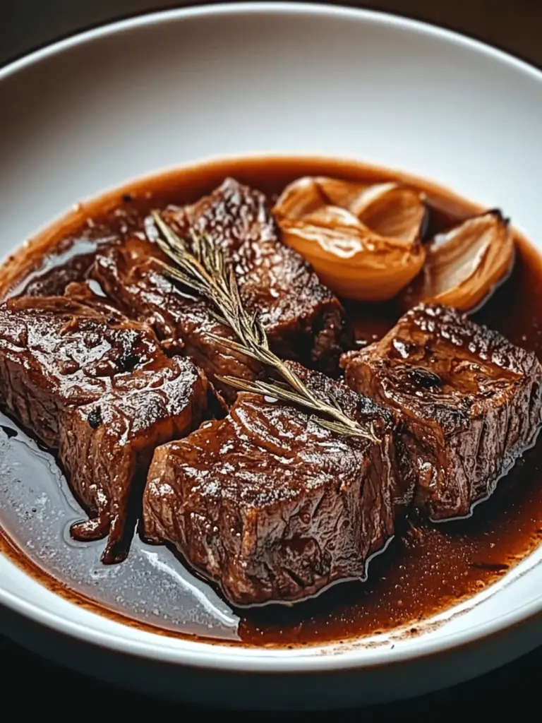 Bourbon-Geschmortes Rindfleisch