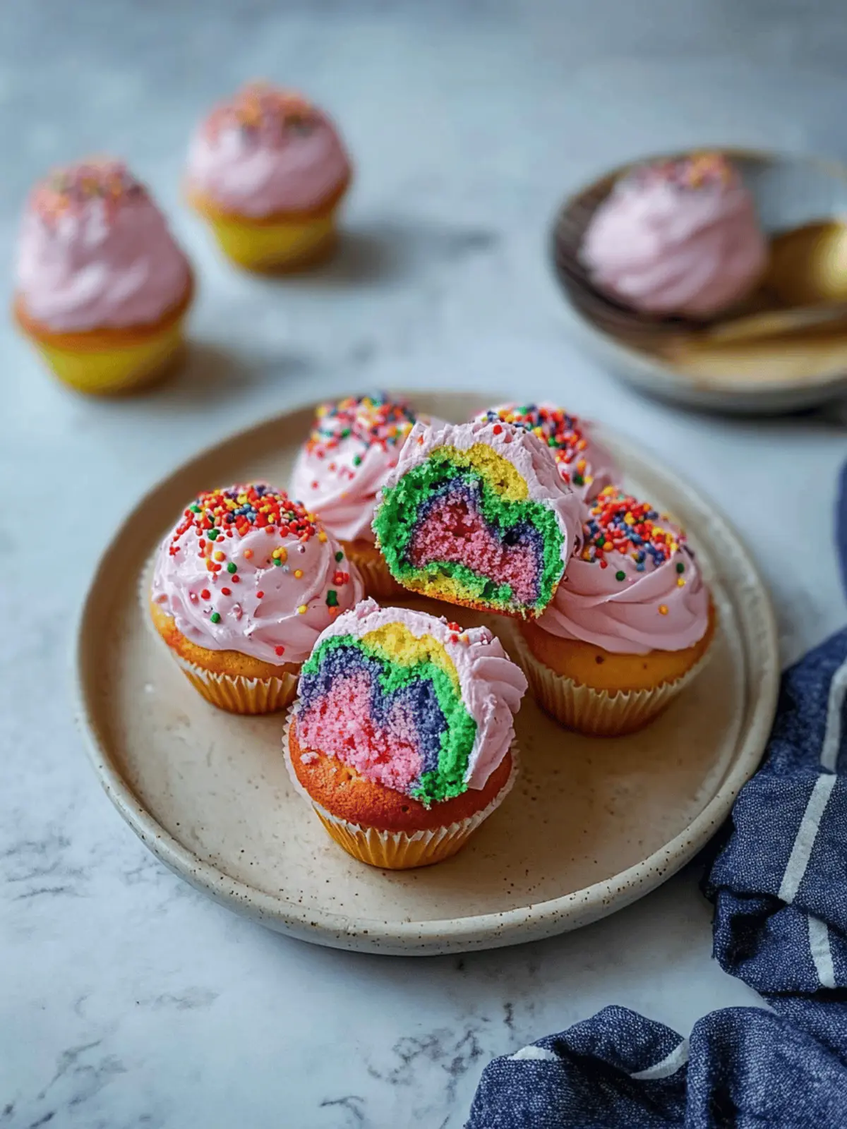Regenbogen Muffins bringen Kinderaugen zum Leuchten 5 Rainbow muffins make children's eyes shine