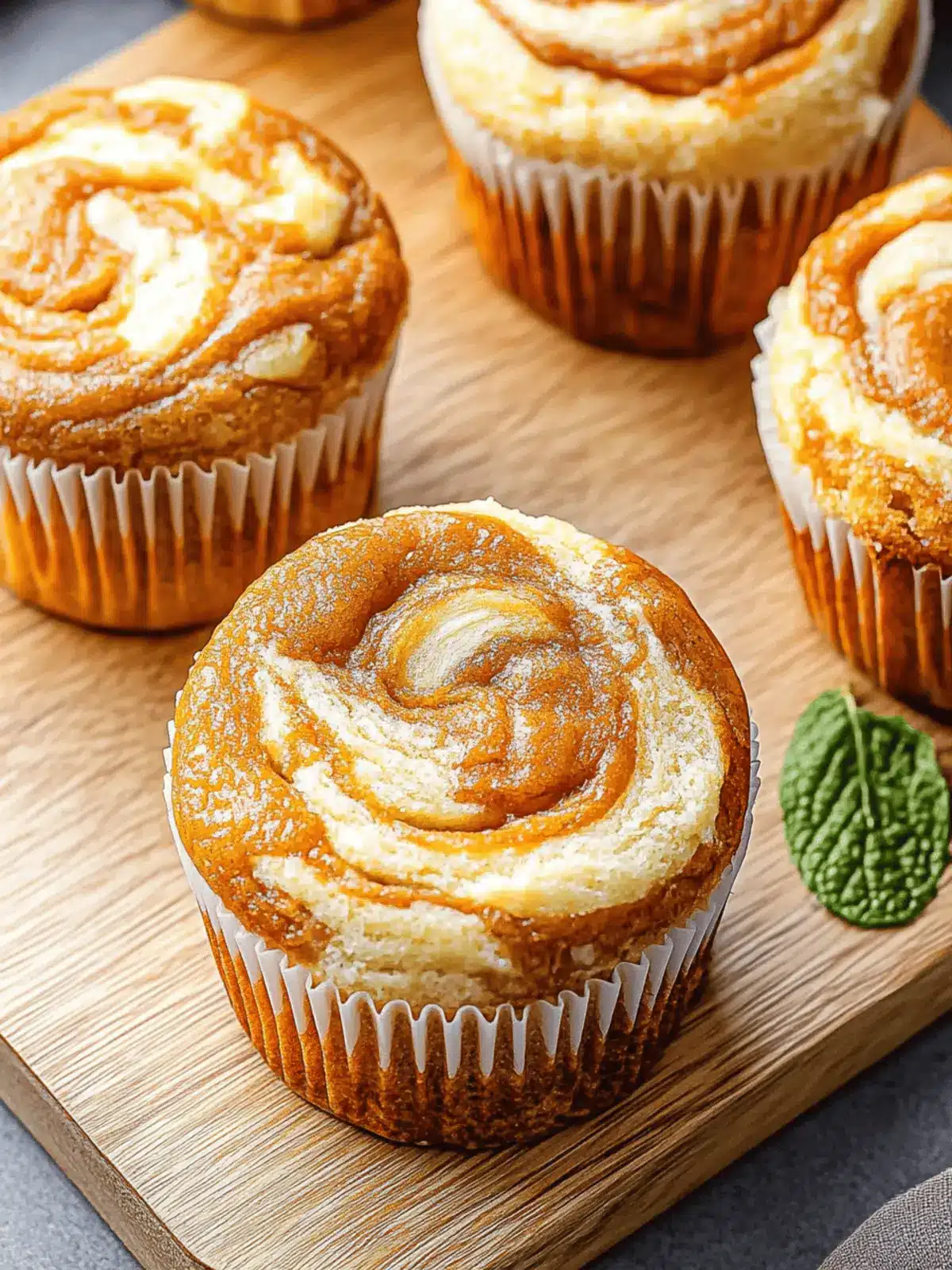 Kürbis Frischkäse Swirl Muffins für Herbstvergnügen 4 Kürbis Frischkäse Swirl Muffins