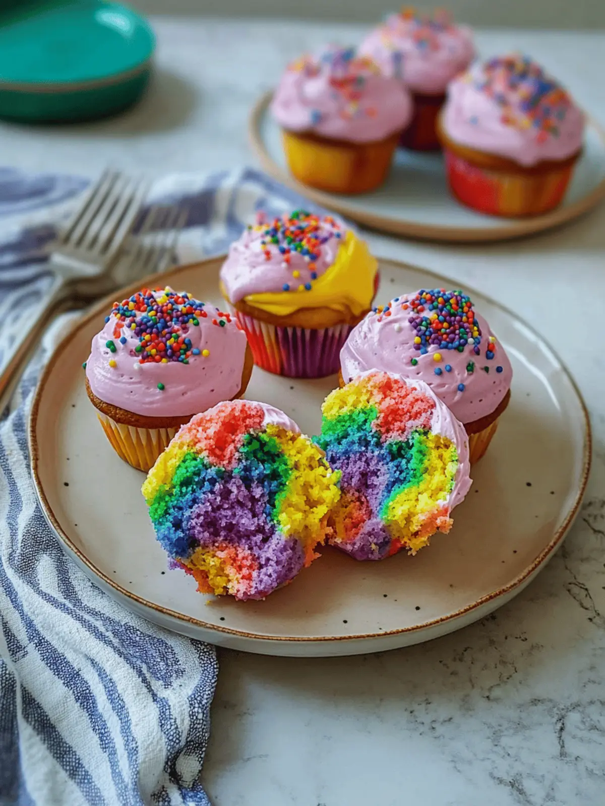 Regenbogen Muffins bringen Kinderaugen zum Leuchten 3 Regenbogen Muffins bringen Kinderaugen zum Leuchten