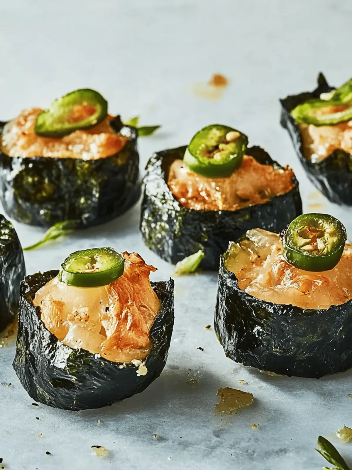 Gebackene Lachs Sushi Tassen