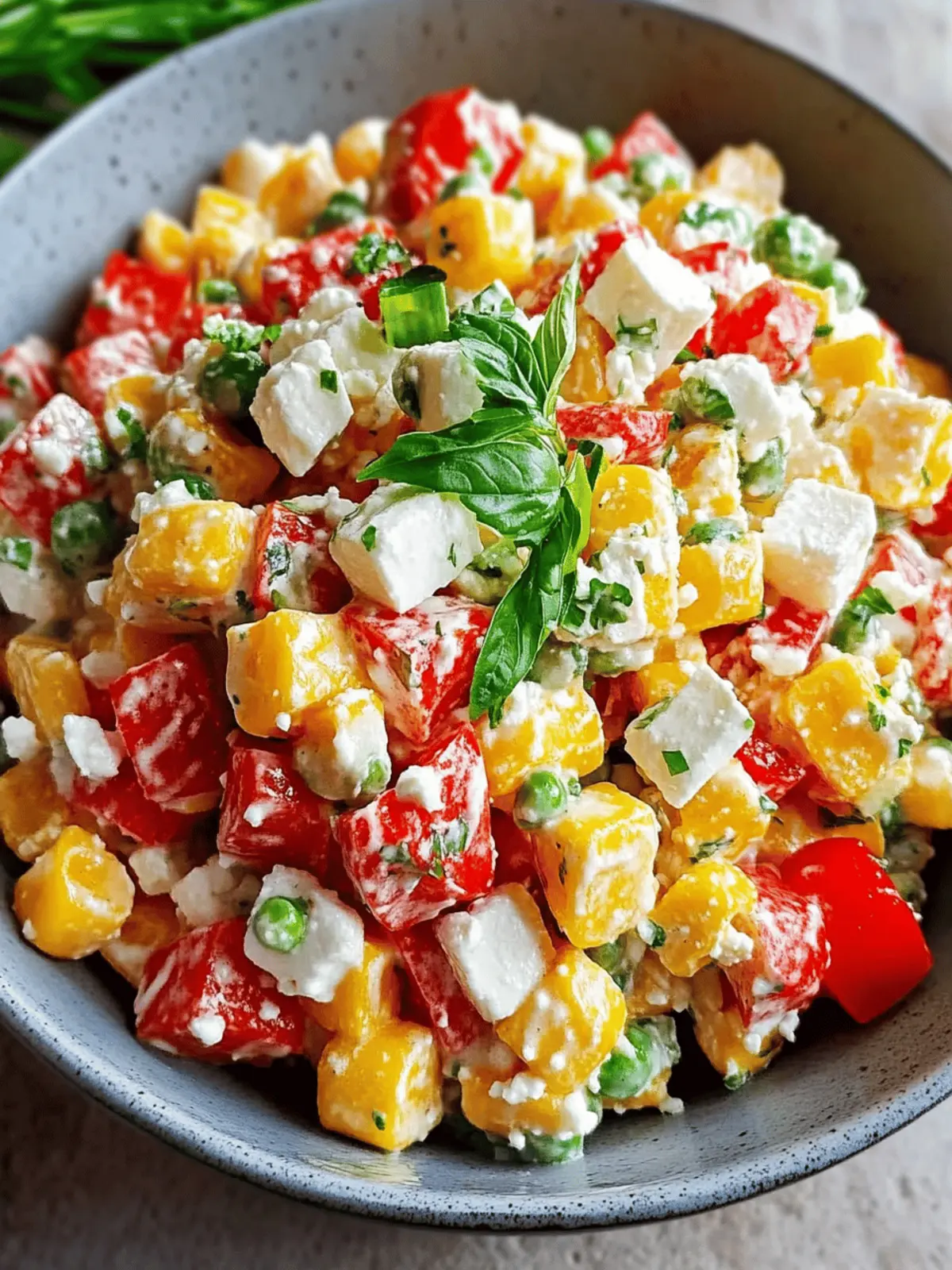 Frischer Paprika-Mais-Salat mit Feta und Joghurt-Dressing 4 Frischer Paprika-Mais-Salat mit Feta & Joghurt-Dressing