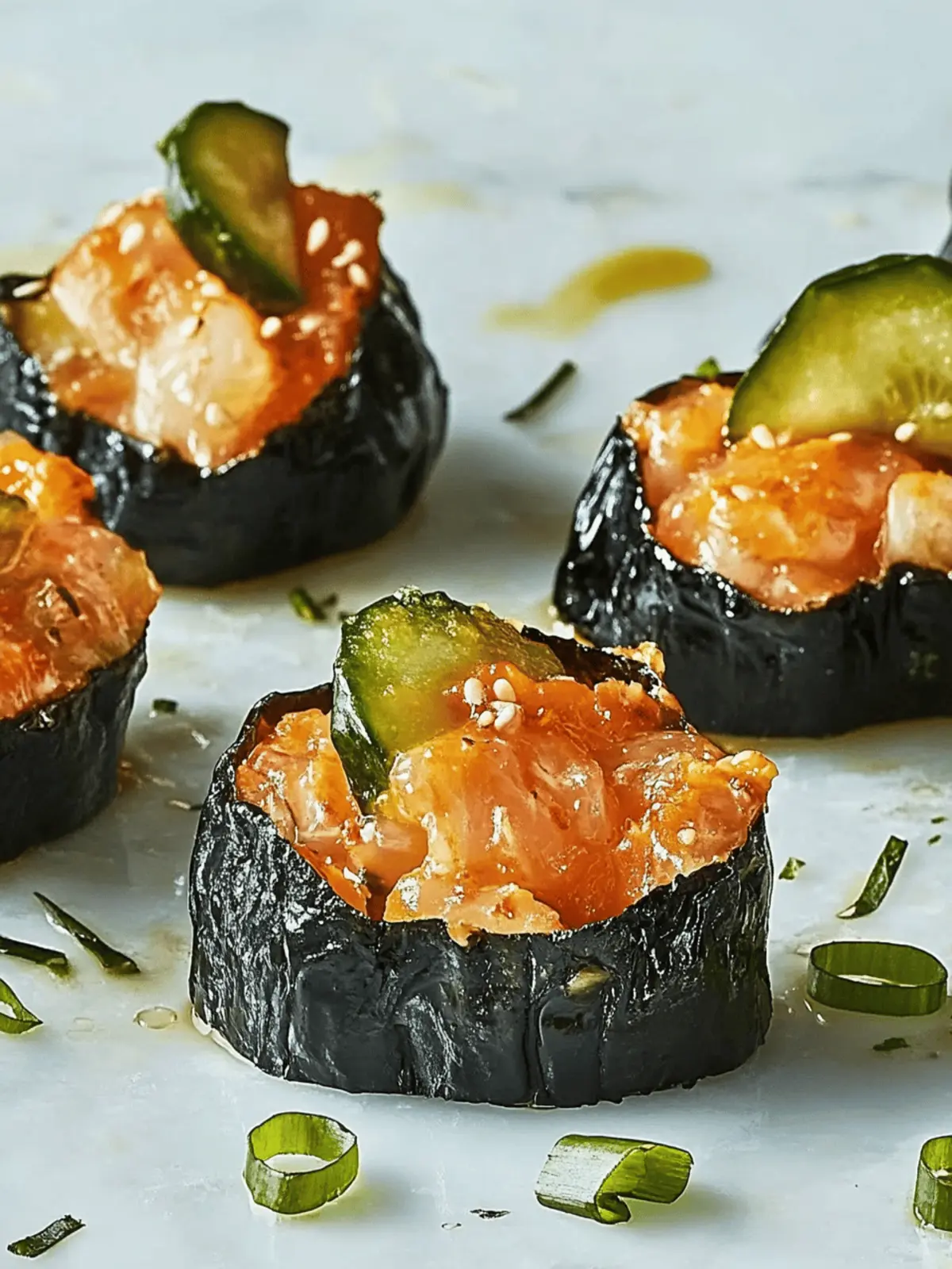 Gebackene Lachs Sushi Tassen
