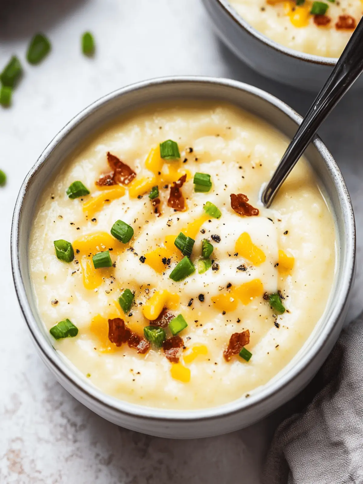 Vollständig beladene Kartoffelsuppe für kreative Köche 2 Vollständig beladene Kartoffelsuppe