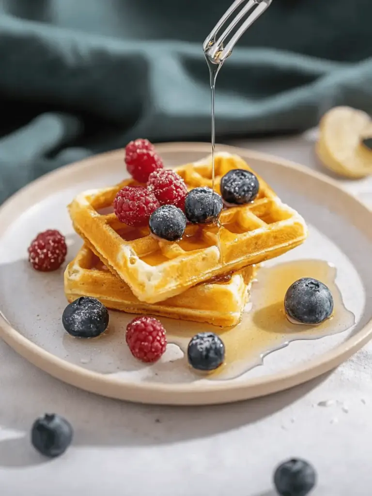 Fluffige kalorienarme Skyr-Waffeln ohne Zucker