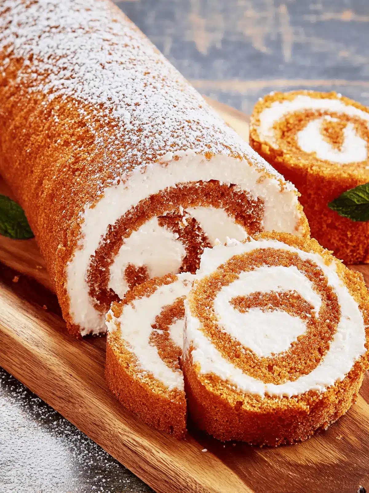 Kürbisrolle mit cremiger Füllung für den Herbst 5 Kürbisrolle